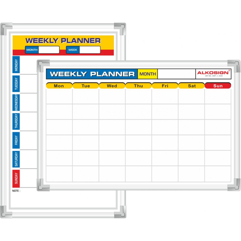 Alkosign Printed Weekly Planners