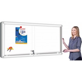 Sliding Glass Cover Magnetic White Notice Board