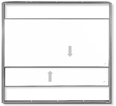 Sliding Glass Notice Board
